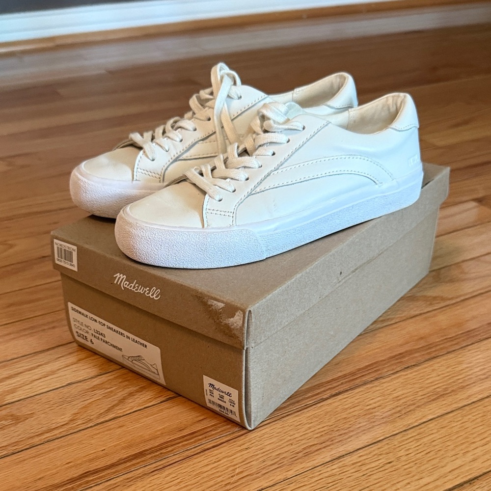Madewell leather white sneakers